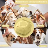 Dierenborstel- Siliconen borstel-Hondenborstel - geel – Hondenborstel – Kattenborstel – Diervriendelijk – Comfortabel en Veilig - hond - Kat - katten - Honden - Honden Kam- Hondenborstel - AFZstore®- moederdag - moederdag cadeautje