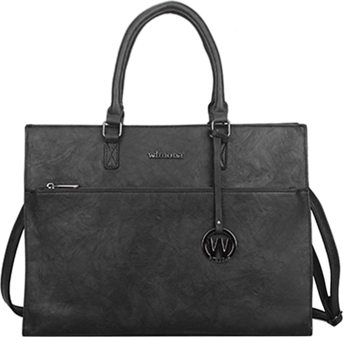 Wimona Franca 1290 Schoudertas / Laptoptas - 14 inch - Zwart