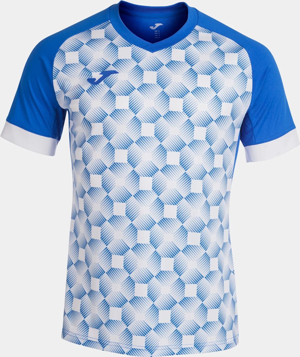 Joma Supernova III Shirt Korte Mouw Kinderen - Royal / Wit | Maat: 164