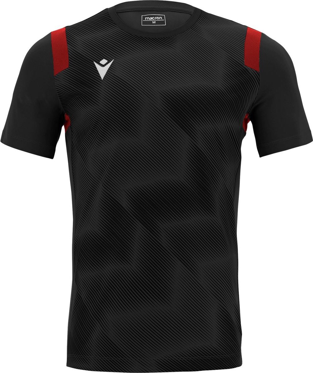 Macron Rodders Shirt Korte Mouw Heren - Zwart / Rood | Maat: M