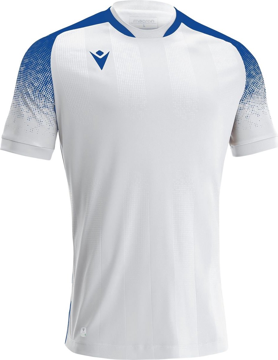 Macron Alioth Shirt Korte Mouw Heren - Wit / Royal | Maat: XL