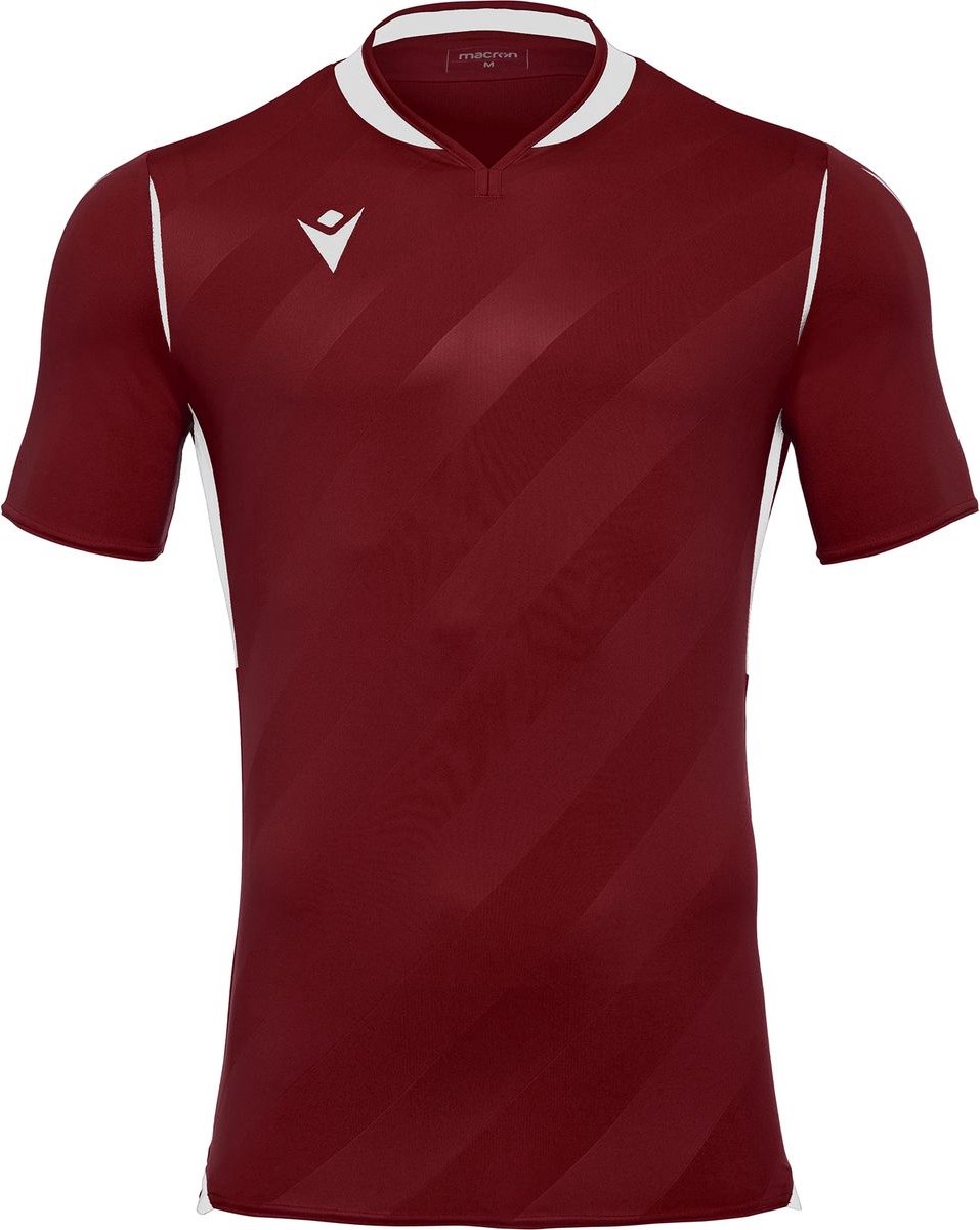 Macron Kimah Shirt Korte Mouw Heren - Bordeaux / Wit | Maat: XXL