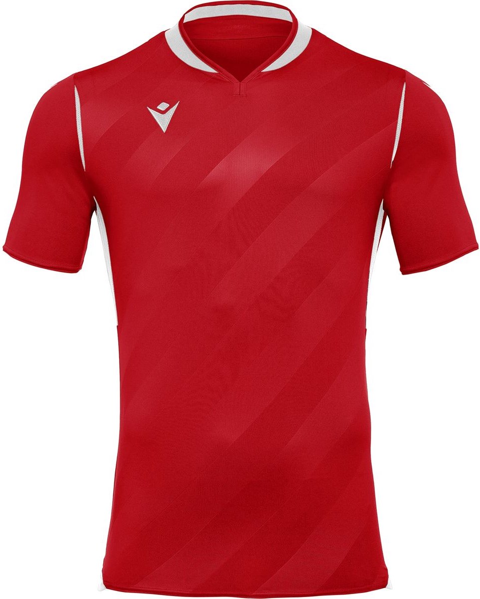 Macron Kimah Shirt Korte Mouw Heren - Rood / Wit | Maat: M