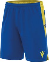 Macron Tempel Short Heren - Royal / Geel | Maat: XL