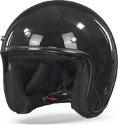 LS2 OF601 Bob Solid Gloss Black Jet Helmet 2XL - Maat 2XL - Helm