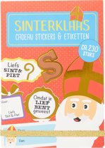 Cadeau Stickers & Etiketten Sinterklaas Cadeautjes 230 delig "Rood"