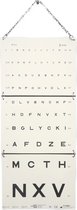Visuskaart met letters - Opvouwbare oogtestkaart - Monoyer oogtest poster