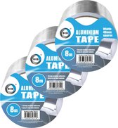 DID - aluminiumtape - reparatietape - zilver - 3 stuks - 8 meter