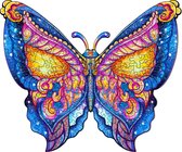 Brickkies®, Vlinder,Starry Butterfly, Jigsaw puzzle, houten puzzel, A3, Maat L, 36 x 30 cm, 282  stukjes