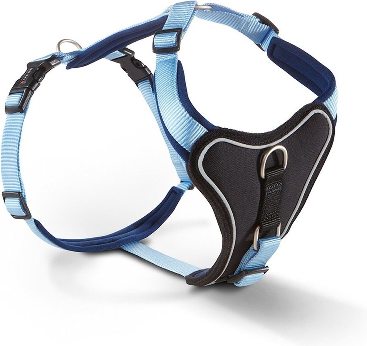Wolters hondentuig gepolsterd Professional Comfort, maat 0: 30-35cm x 15mm blauw/hemelsblauw