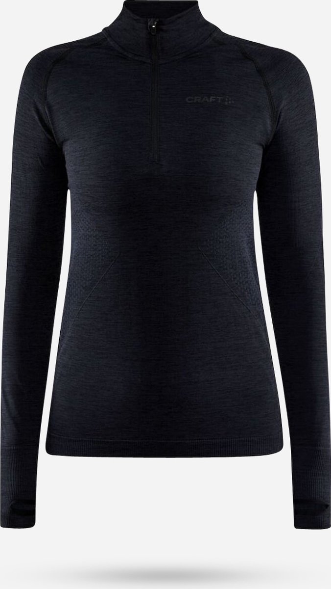 CRAFT CORE DRY ACTIVE COMFORT HZ W Dames Thermoshirt - Zwart — afbeelding 5