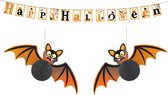 Guirca - Happy Halloween versiering slinger met 2x Vleermuizen 30 cm