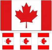Bellatio Decorations - Vlaggen versiering - Canada - Vlag 90 x 150 cm en vlaggenlijn 3m