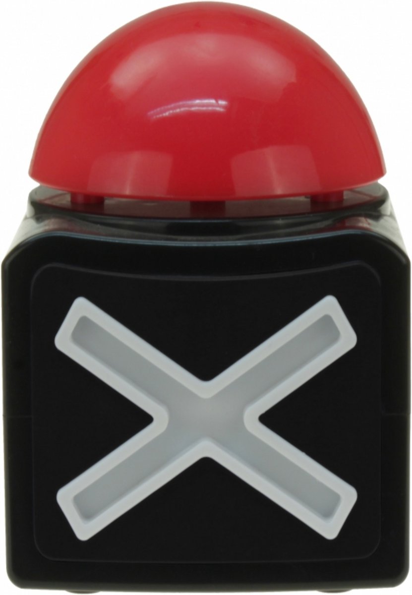 Quiz Show Buzzer Button - Nee/Fout Knop met Geluid - 10 x 12 x 11 cm – Werkt op 2x AA batterijen