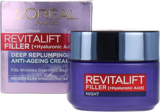 Foto: L or al revitalift filler deep replumping anti ageing nachtcr me 50 ml licht beschadigd doosje 