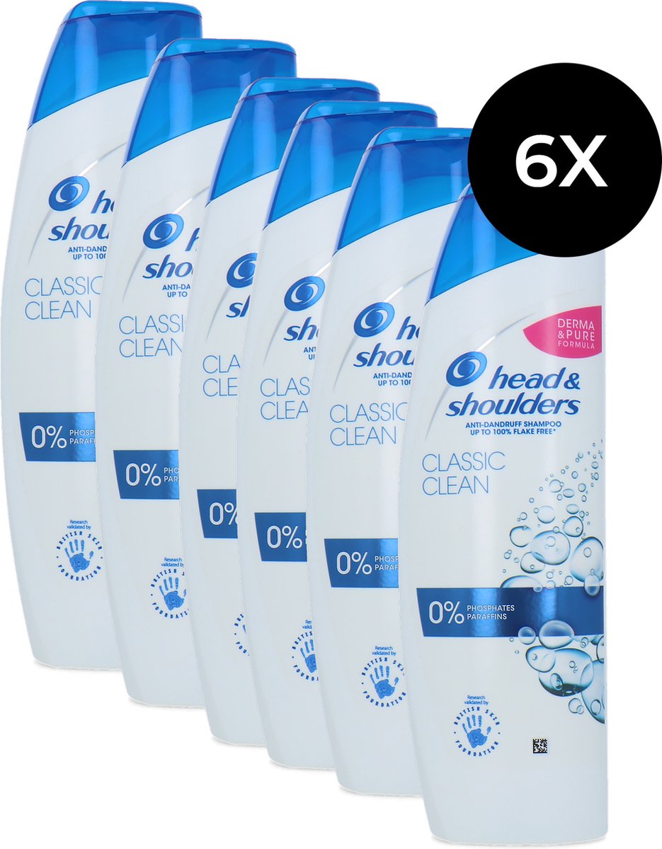 Bol.com 6x Head & Shoulders Shampoo - Classic Clean 250 ml aanbieding