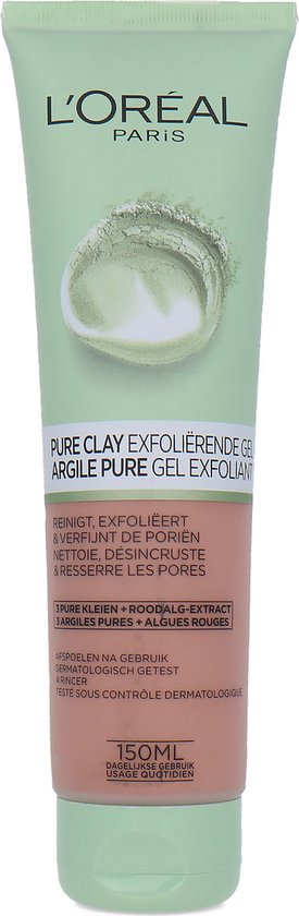 L'Oréal Paris Skin Expert Exfoliërend Pure Clay Reinigingsgel - 150 ml - L’Oréal Paris