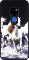 ADEL Siliconen Back Cover Softcase Hoesje Geschikt voor Huawei Mate 20 - Paarden