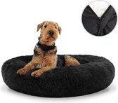 Behave Hondenmand Deluxe - Maat XXL - 100 cm - Hondenkussen - Hondenbed - Donutmand - Wasbaar - Fluffy - Donut - Zwart