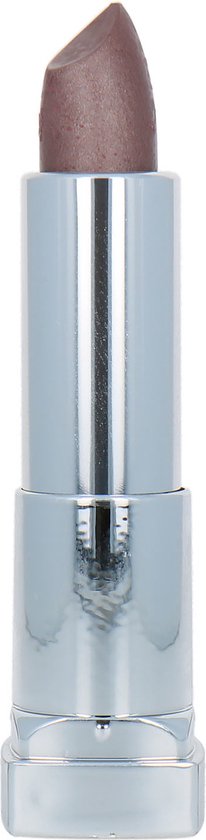 Maybelline Color Sensational Metallic Lipstick - 40 Silk Stone. Bruinmetallic lipstick met zilveren huls.