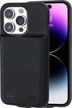 Lunso - Coque iPhone 14 Pro Max - Coque de charge - 6800 mAh - Zwart