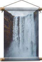 WallClassics - Textielposter - Spetterende Waterval  - 30x40 cm Foto op Textiel