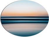 WallClassics - Dibond Ovaal - Rustig Golvende Zee - 68x51 cm Foto op Ovaal (Met Ophangsysteem)
