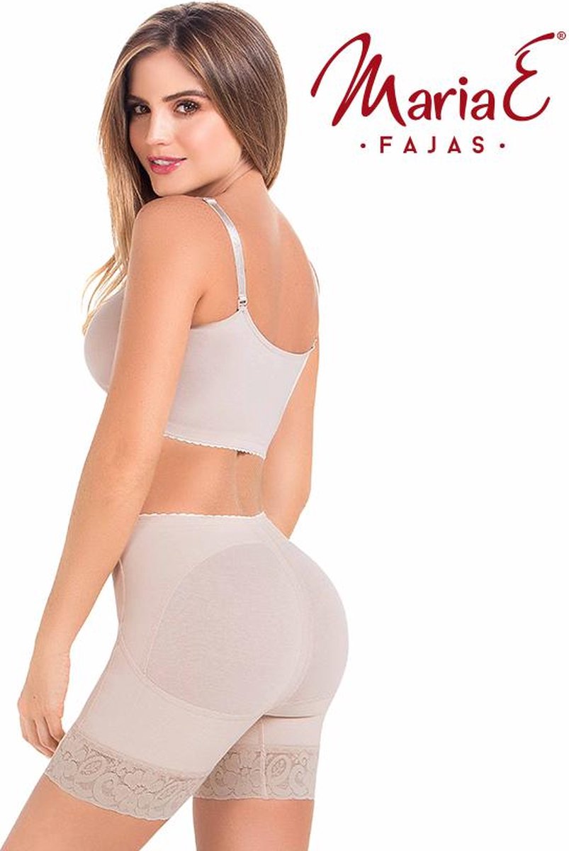 MariaE Butt Push Up broekje 9219 - Maat: M - Kleur: beige - Ronde billen - Shapewear - Lifting effect