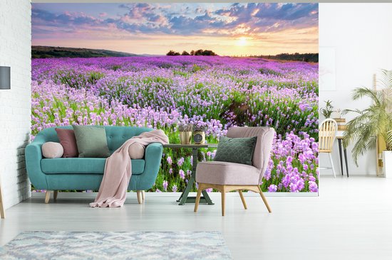 Papier peint - Papiers Papier peint photo - Mer de Fleurs Violette - Largeur 330 cm x Hauteur 220 cm