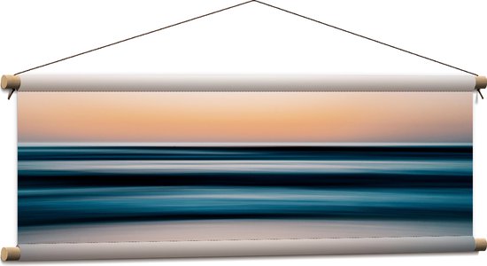 WallClassics - Textielposter - Rustig Golvende Zee - 90x30 cm Foto op Textiel