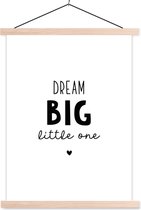 Affiche scolaire enfants - Citations - Dream grand petit - Proverbes - Bébé - Rêves - Peinture pour enfants - Décoration Nursery - 60x80 cm