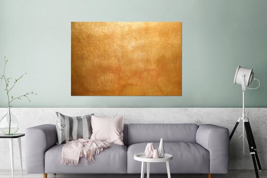 Wanddecoratie Metaal - Aluminium Schilderij Industrieel - IJzer - Roest - Goud - Metaal - Luxe - 120x80 cm - Dibond - Foto op aluminium - Industriële muurdecoratie - Voor de woonkamer/slaapkamer