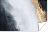 Poster Abstract - Verf - Goud - Zwart - Marmer - 60x40 cm