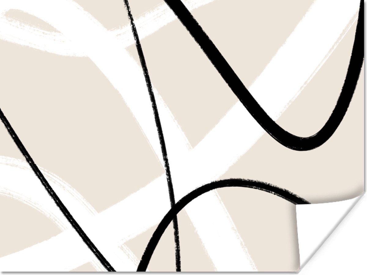 Poster Lijn - Abstract - Minimalisme - Pastel - 120x90 cm