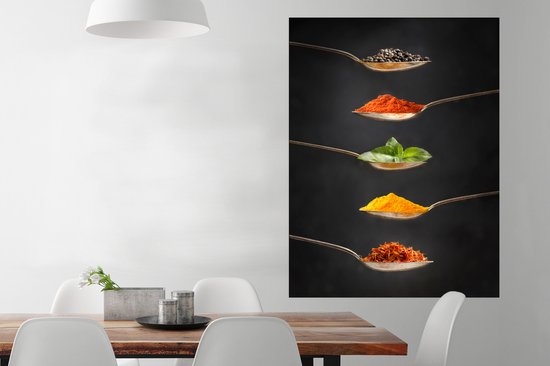 Affiche - Herbes italiennes sur cuillères - 90x120 cm