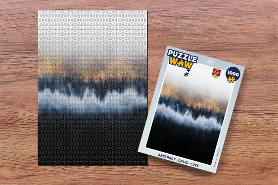 Puzzle Abstrait - Or - Luxe - Blauw - Puzzle - Puzzle 1000 pièces adultes