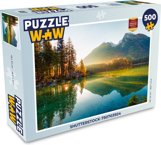 Puzzle Lac - Forêt - Montagnes - Nature - Soleil - Paysage - Puzzle - Puzzle  500 pièces | bol