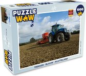 Puzzle Tracteur - Blauw - Campagne - Nuages - Puzzle - Puzzle 1000 pièces adultes