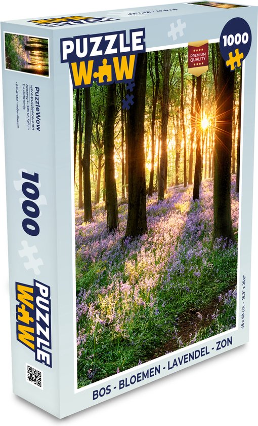 Puzzle Forêt - Fleurs - Lavande - Soleil - Violet - Nature - Puzzle - Puzzle  1000... | bol.com