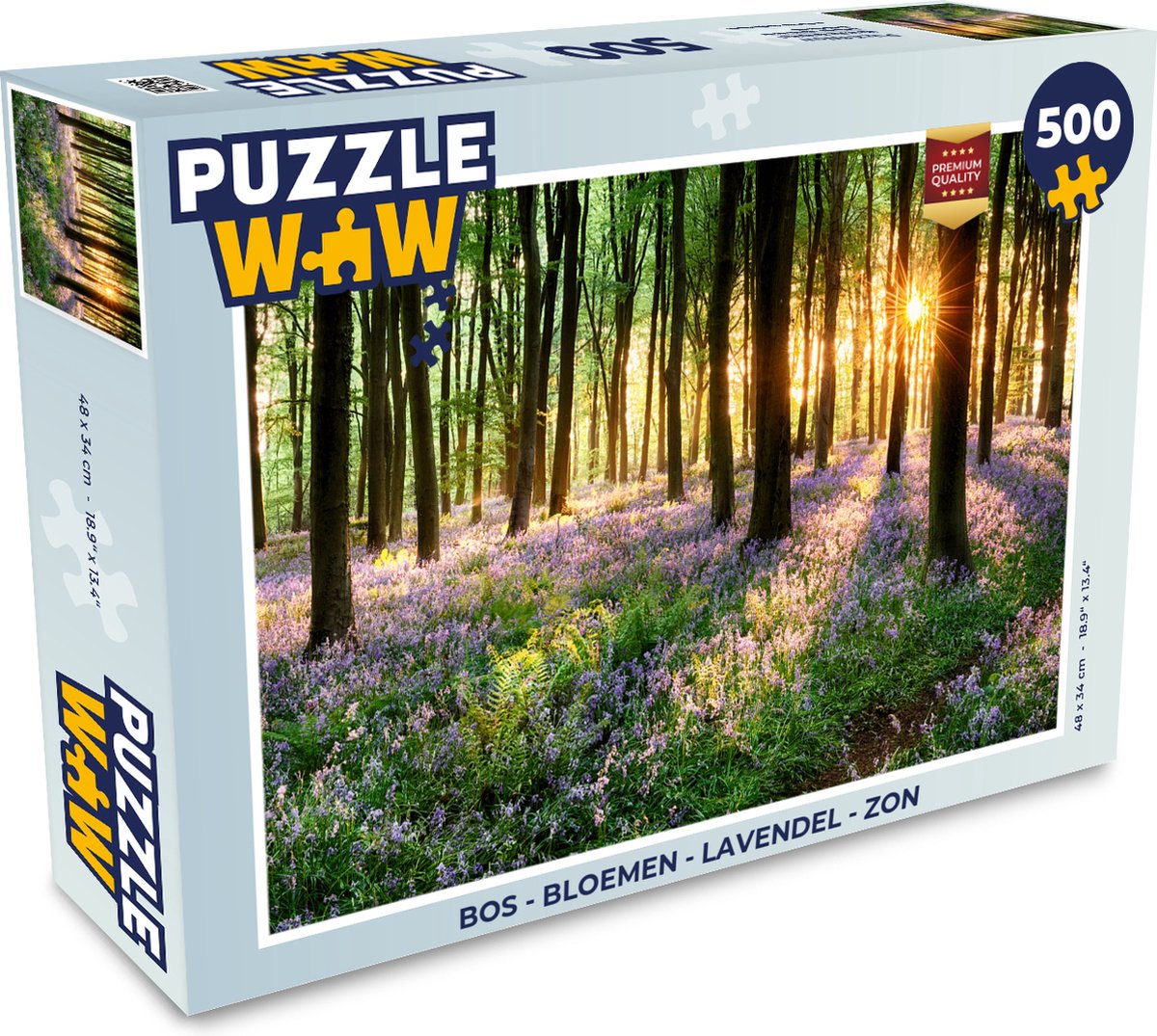 Puzzel Bos - Bloemen - Lavendel - Zon - Paars - Natuur - Legpuzzel - Puzzel 1000 stukjes volwassenen