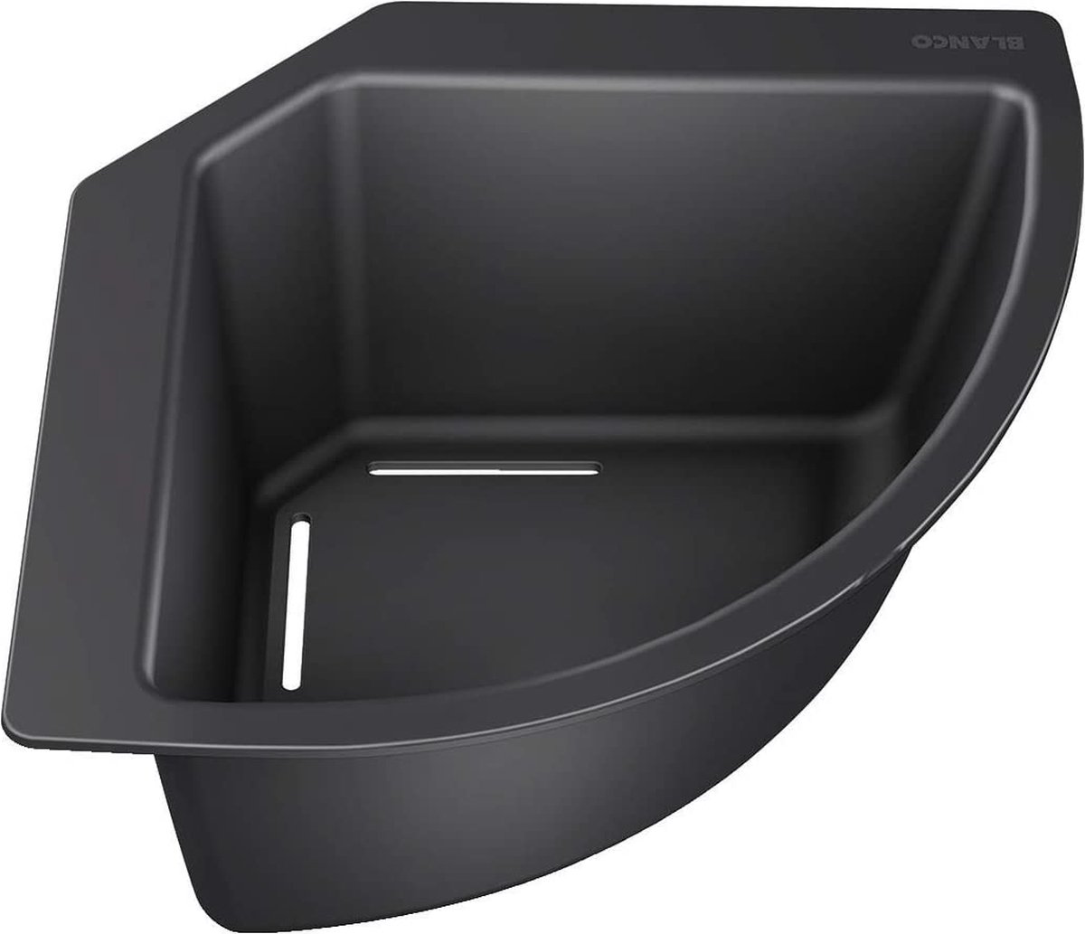 BLANCO Hoekschotel voor eten en servies, 1, zwart, 215 mm x 215 mm