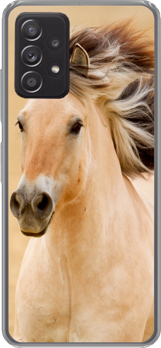 Telefoonhoesje Geschikt voor Samsung Galaxy A33 5G hoesje - Paarden - Dieren - Manen - Portret - Siliconen Telefoonhoesje Telefoonhoesje