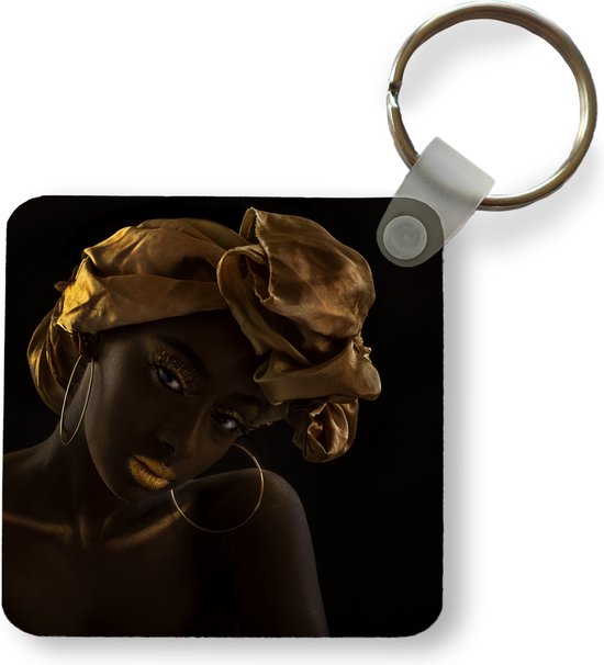 Porte-clés - Cadeaux à distribuer - Femme - Foulard - Or - Luxe - Plastique