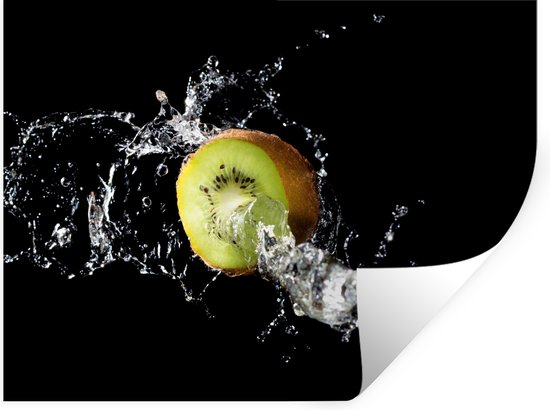 Poster adesivo per porta kiwi 75x205 cm | BIANO