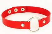 BDSM collar - halsband - rood - ca 40 cm - verstelbaar