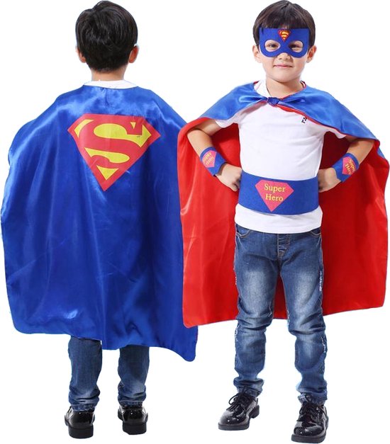 als je kunt versus jogger Superman Cape - carnavalskleding kinderen -Verkleedpak Kinderen -  Superhelden -... | bol.com