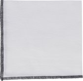 Set van VIER servetten corino wit met zwart  - 100% katoen - 35 x 35 cm