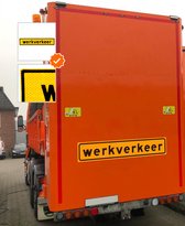 Werkverkeer sticker vrachtwagen, 1500 x 300 mm