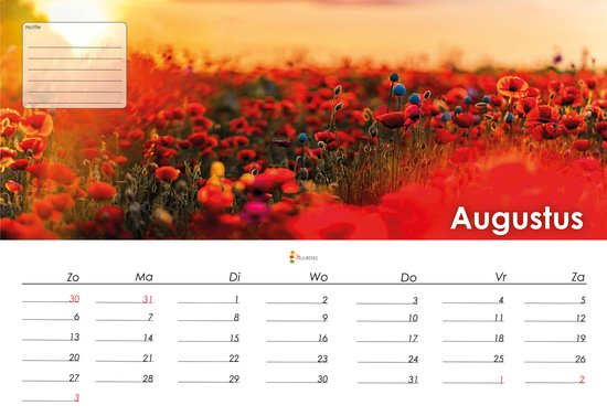 Bloemen kalender 2023 | 35x24 cm | jaarkalender 2023 | Wandkalender 2023 |  bol.com