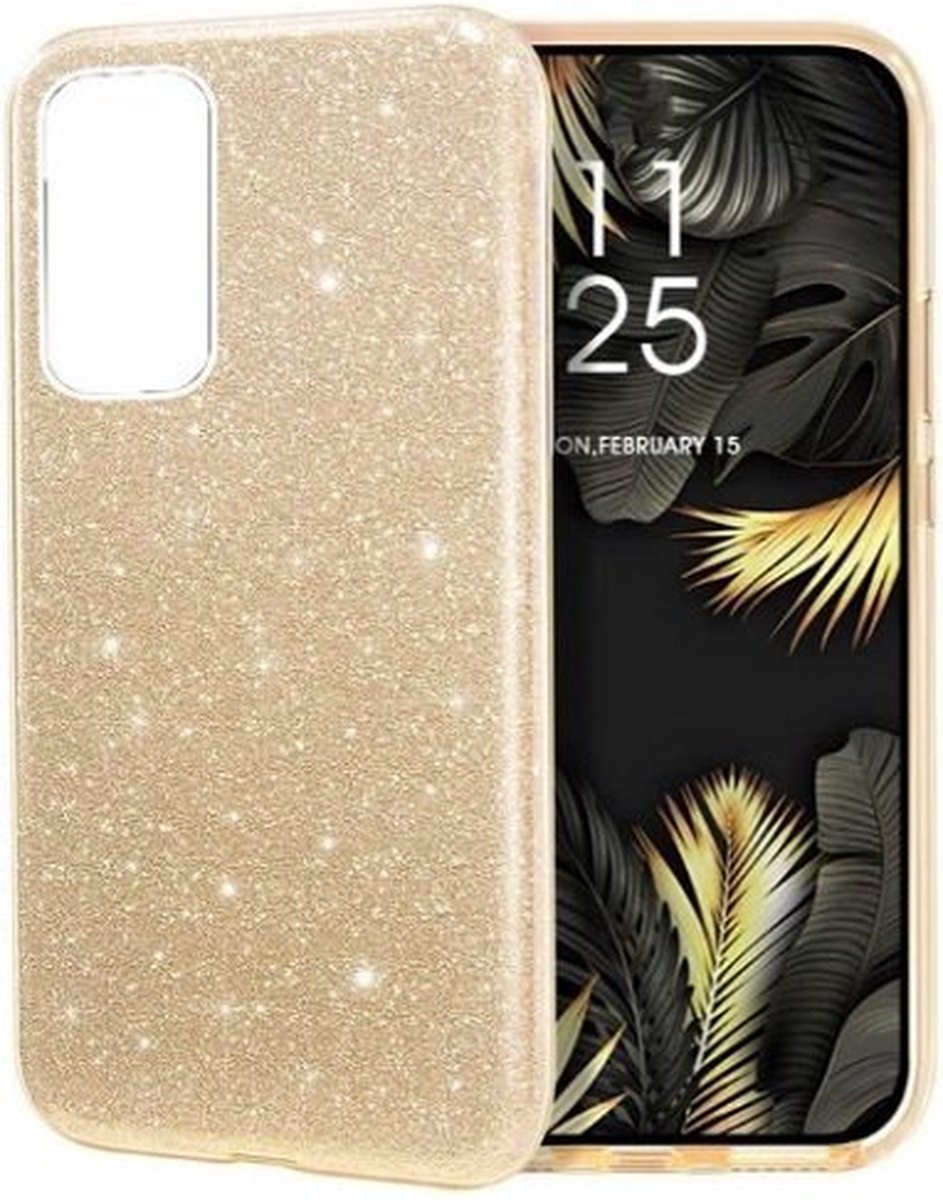 Huawei P40 Siliconen Glitter Hoesje Goud